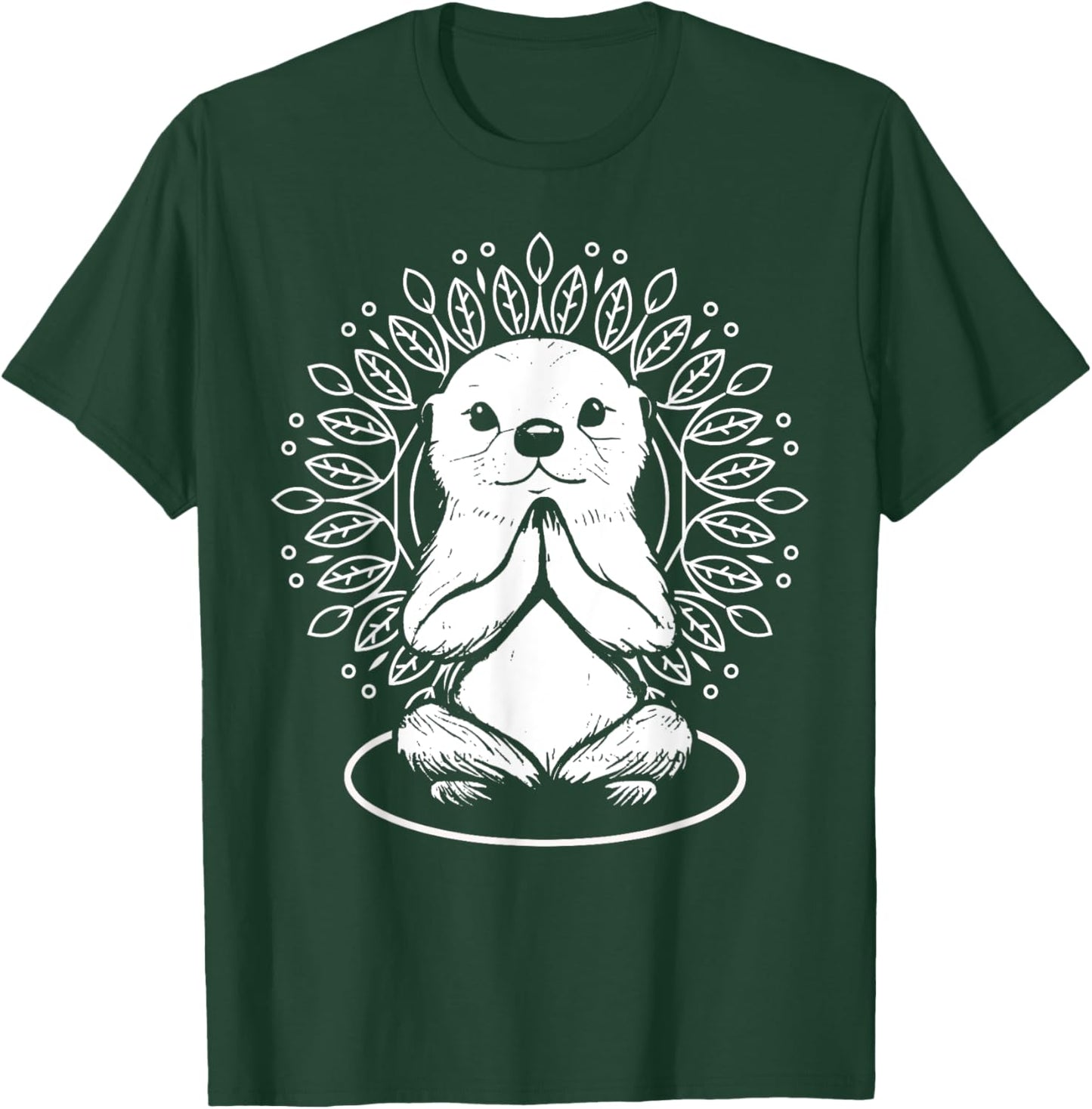 Otter Spiritual Yoga Pose Meditation Lover Namaste T-Shirt - T-Shirt | Forest
