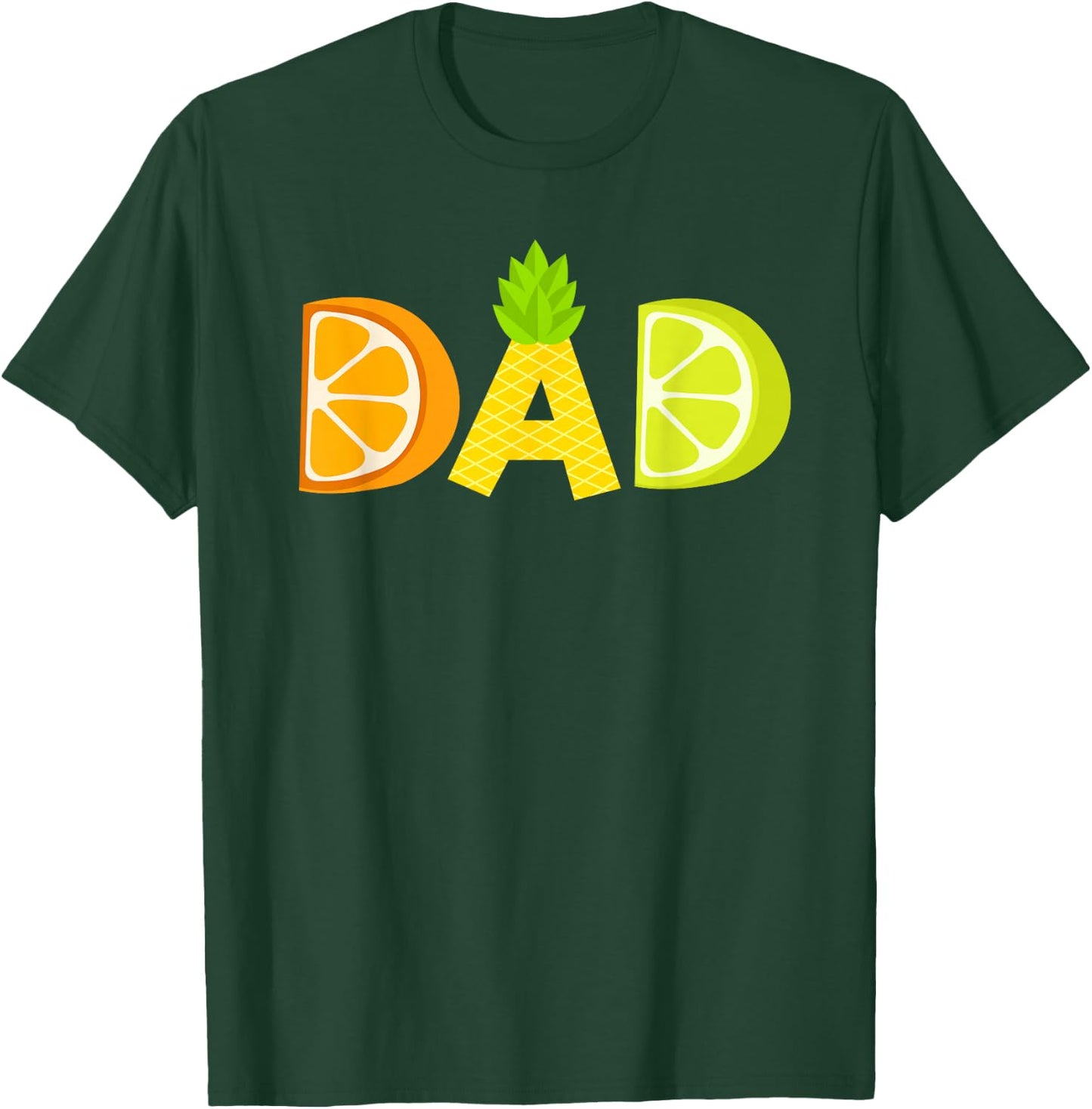 Funny Dad Fruitarian Lover Summer Father Fruit Slice T-Shirt - T-Shirt | Forest