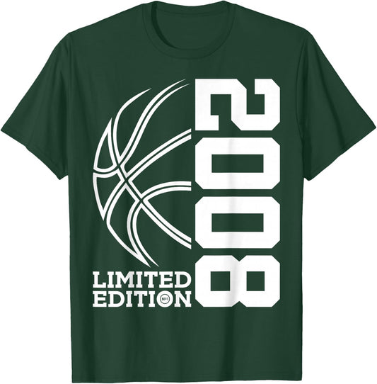 17th BIRTHDAY BASKETBALL LIMITED EDITION 2008 T-Shirt - T-Shirt | Forest