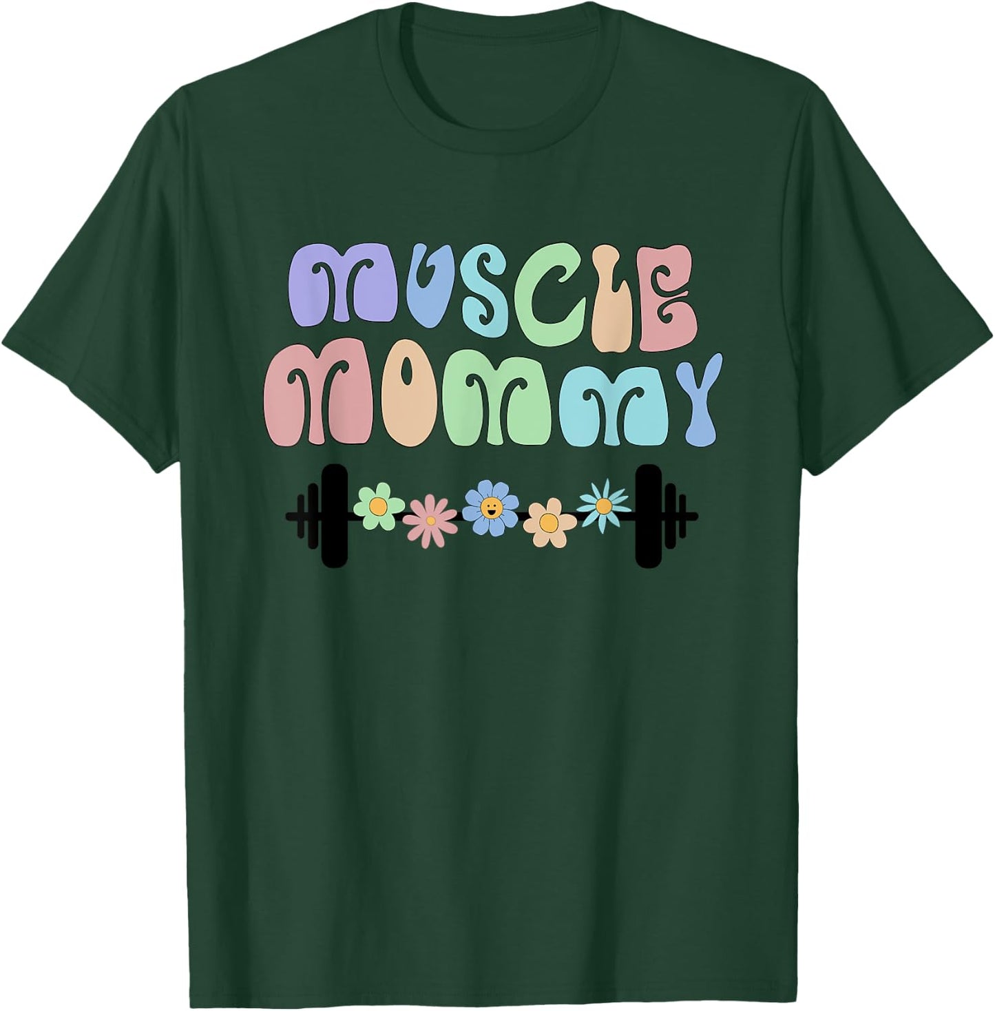 Gym Muscle Mommy Pump Cover T-Shirt - T-Shirt | Forest
