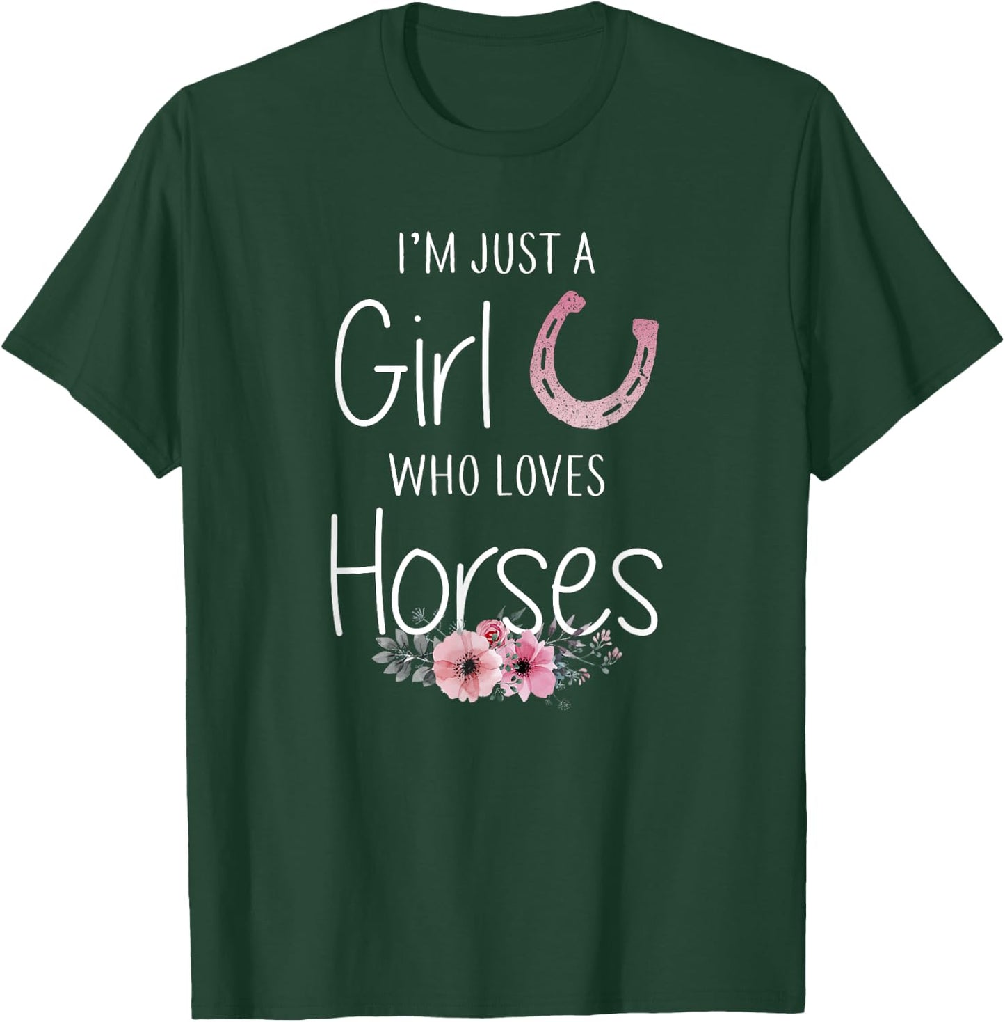 Horse Shirt For Girls Teens Women Horse Lovers T-Shirt - T-Shirt | Forest