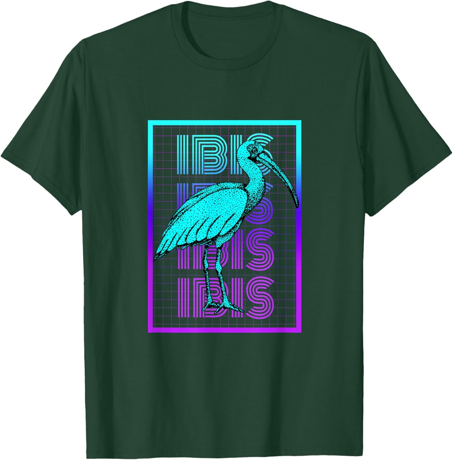 Ibis Bird Vintage Retro Ibis T-Shirt - T-Shirt | Forest