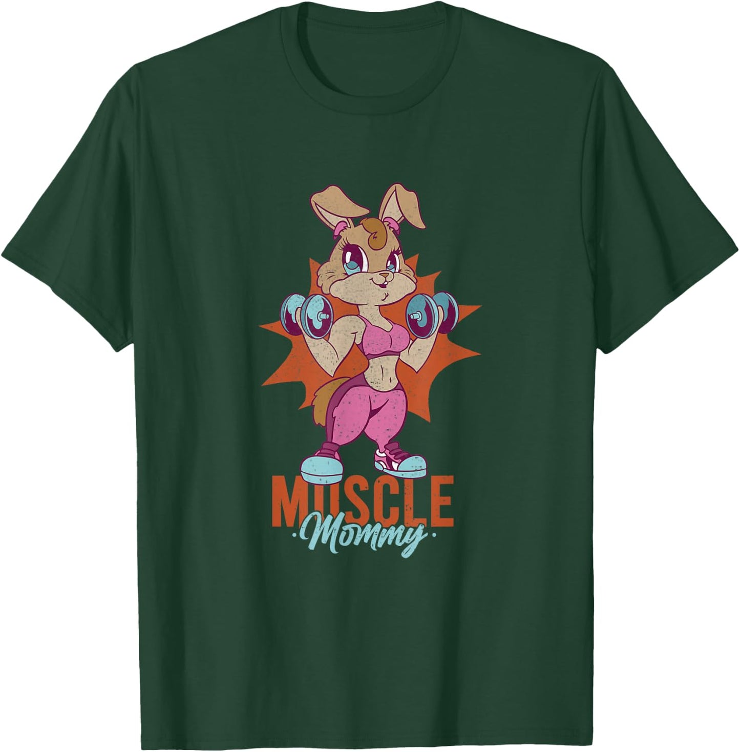 Funny Certified Muscle Mommy Shirt Gym Girls Powerlifting T-Shirt - T-Shirt | Forest