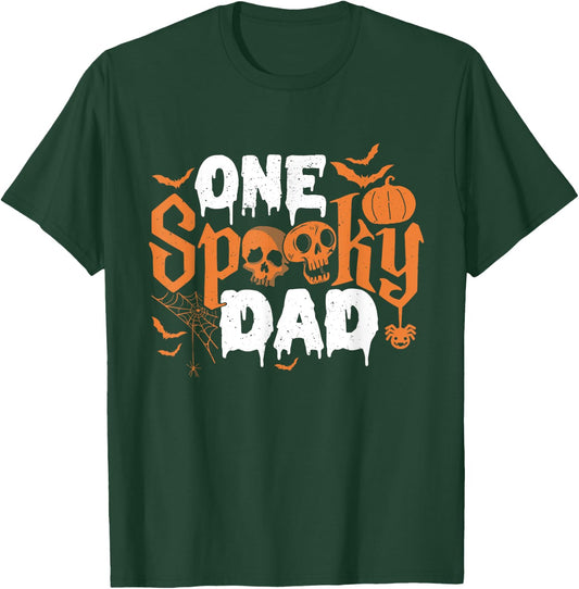 One Spooky Dad Boo Halloween Cute Family Matching Group T-Shirt - T-Shirt | Forest