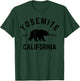 Yosemite National Park California USA Outdoor Yosemite National Park -Adults, Kids Green Short Sleeve Cotton 100% Nature Themed Small T-Shirt - T-Shirt | Forest