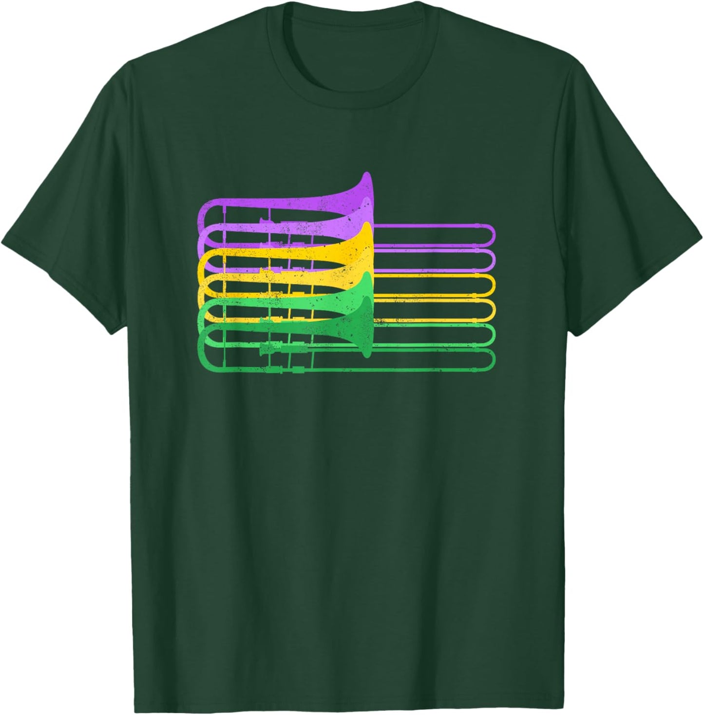 Mardi Gras Brass Trombone Marching Orchestra, Trombonist T-Shirt - T-Shirt | Forest