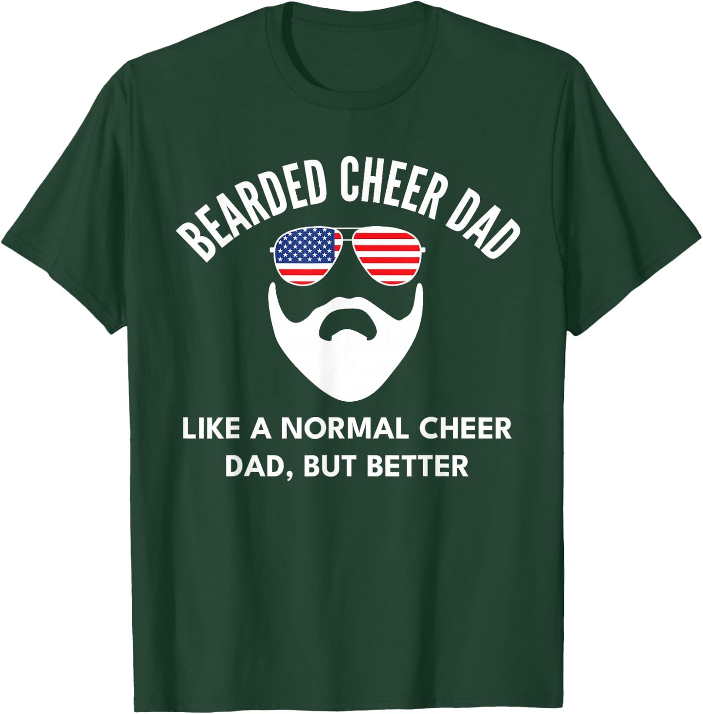 Cheer Dad Bearded Definition Cheerleading Funny T-Shirt - T-Shirt | Forest