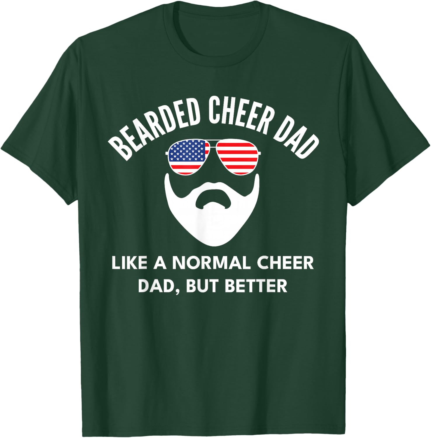 Cheer Dad Bearded Definition Cheerleading Funny T-Shirt - T-Shirt | Forest