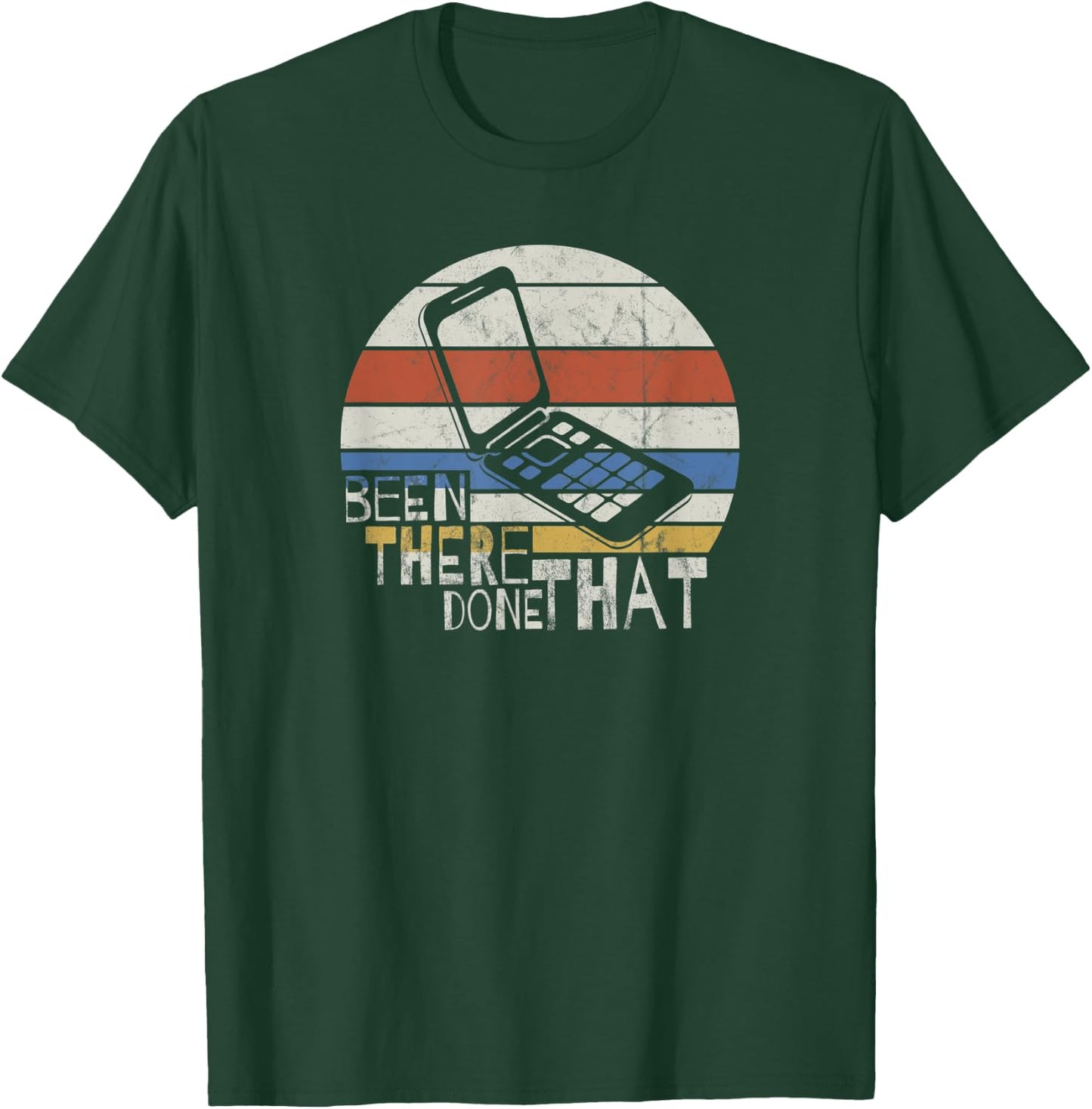 Retro 90s Oldschool Vintage Foldable Flip-Phone Aesthetics T-Shirt - T-Shirt | Forest