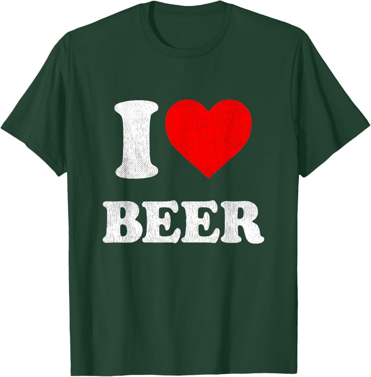 I Heart Beer Funny Drinking Merch I Love Beer T-Shirt - T-Shirt | Forest