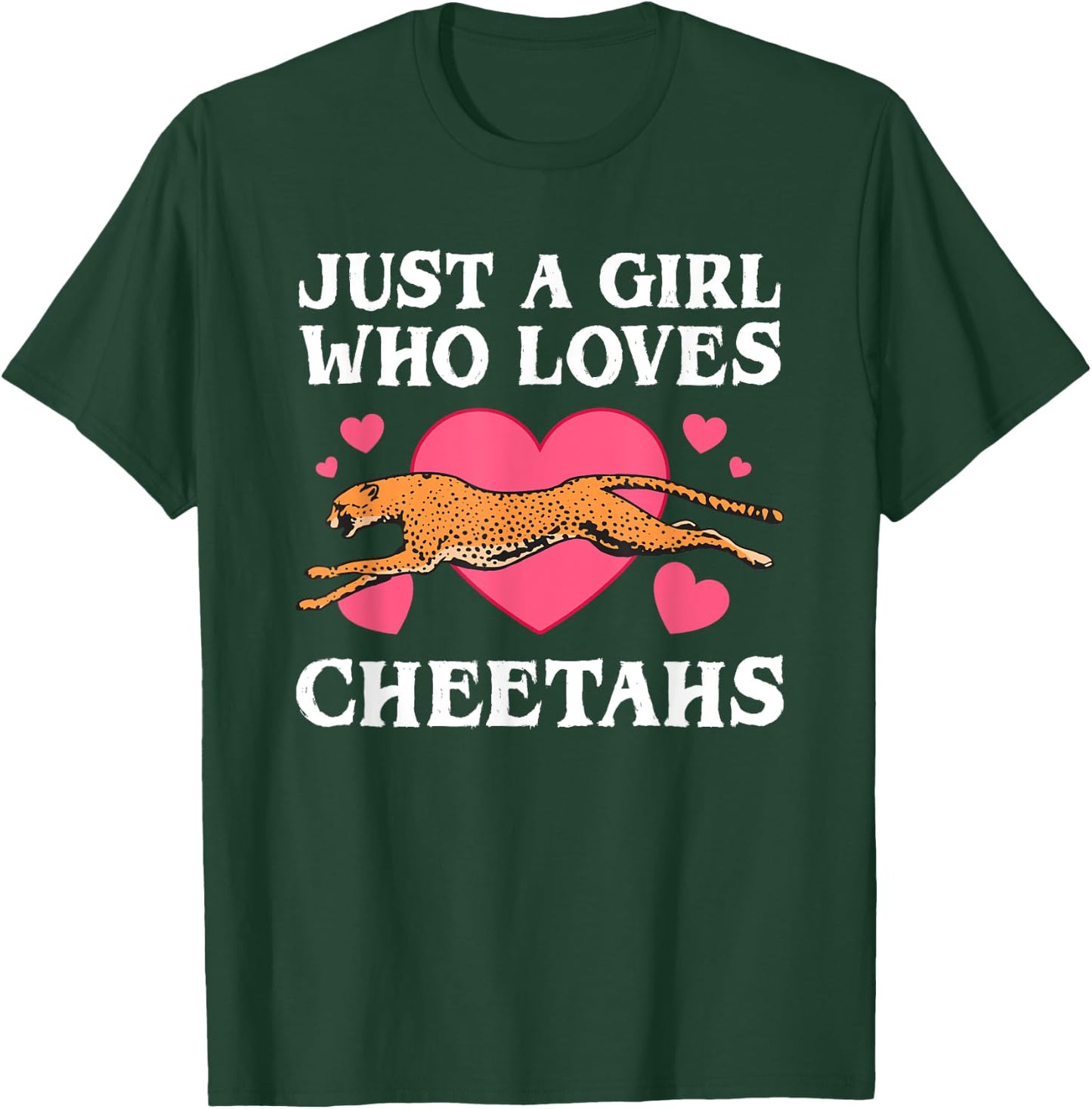 Funny Cheetah Design Girls Kids Youth Zookeepers T-Shirt - T-Shirt | Forest