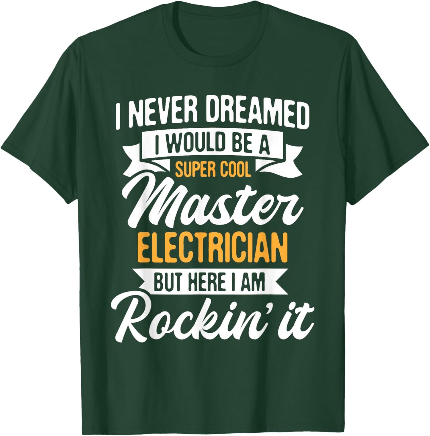 Cool Master Electrician - Electrical Worker Lineman T-Shirt - T-Shirt | Forest