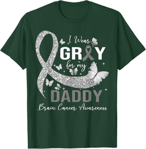 I Wear Gray For My Daddy Brain Cancer Awareness T-Shirt - T-Shirt | Forest