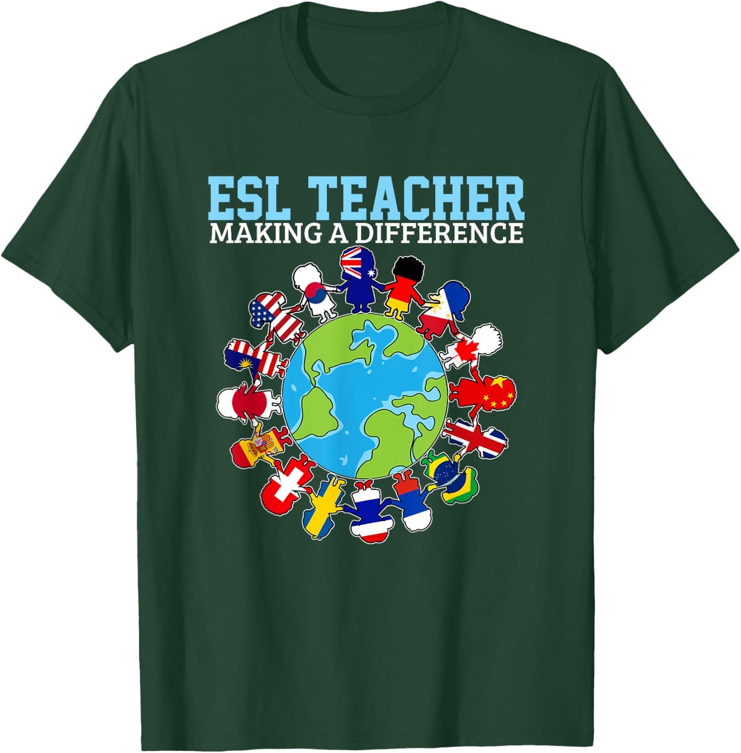 ESL Teachers Making A Difference For Virtual Teacher Tutor Women T-Shirt - T-Shirt | Forest