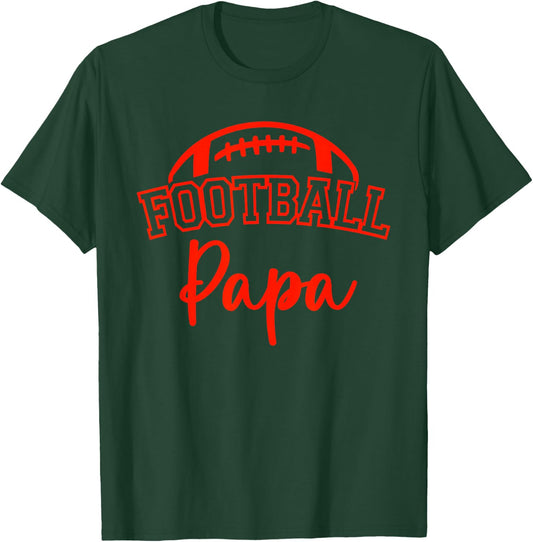 Football Papa Matching Family Football T-Shirt - T-Shirt | Forest