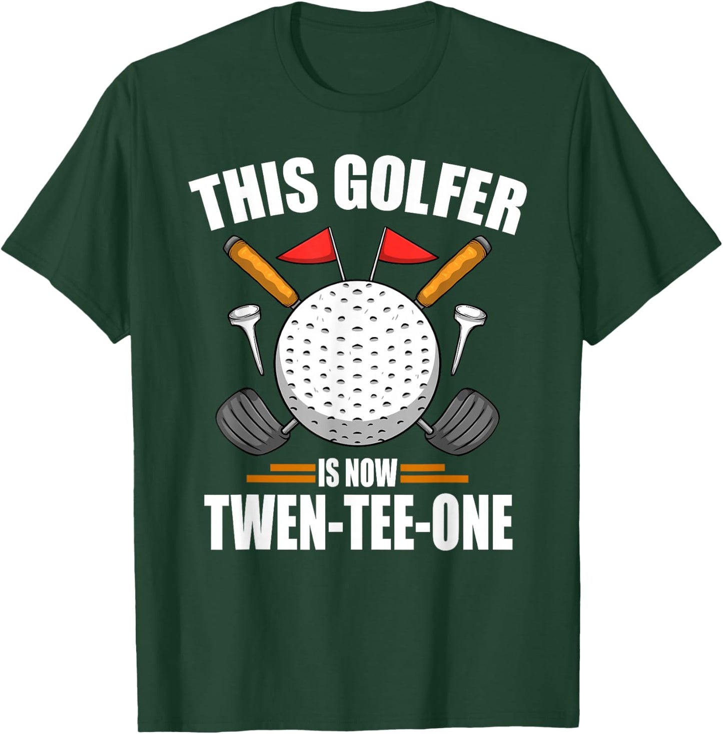 Birthday Golf Shirts 21st Year Old Golfer Golfing T-Shirt - T-Shirt | Forest