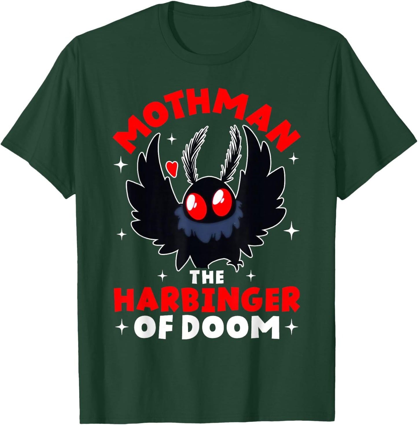 Mothman The Harbinger of Doom Cryptid Cryptozoology T-Shirt - T-Shirt | Forest