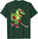 Crocodile Playing Ice Hockey Game Player Alligator T-Shirt - T-Shirt | Forest