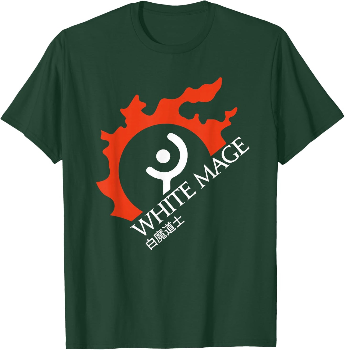 White Mage - For Warriors of Light & Darkness T-Shirt - T-Shirt | Forest