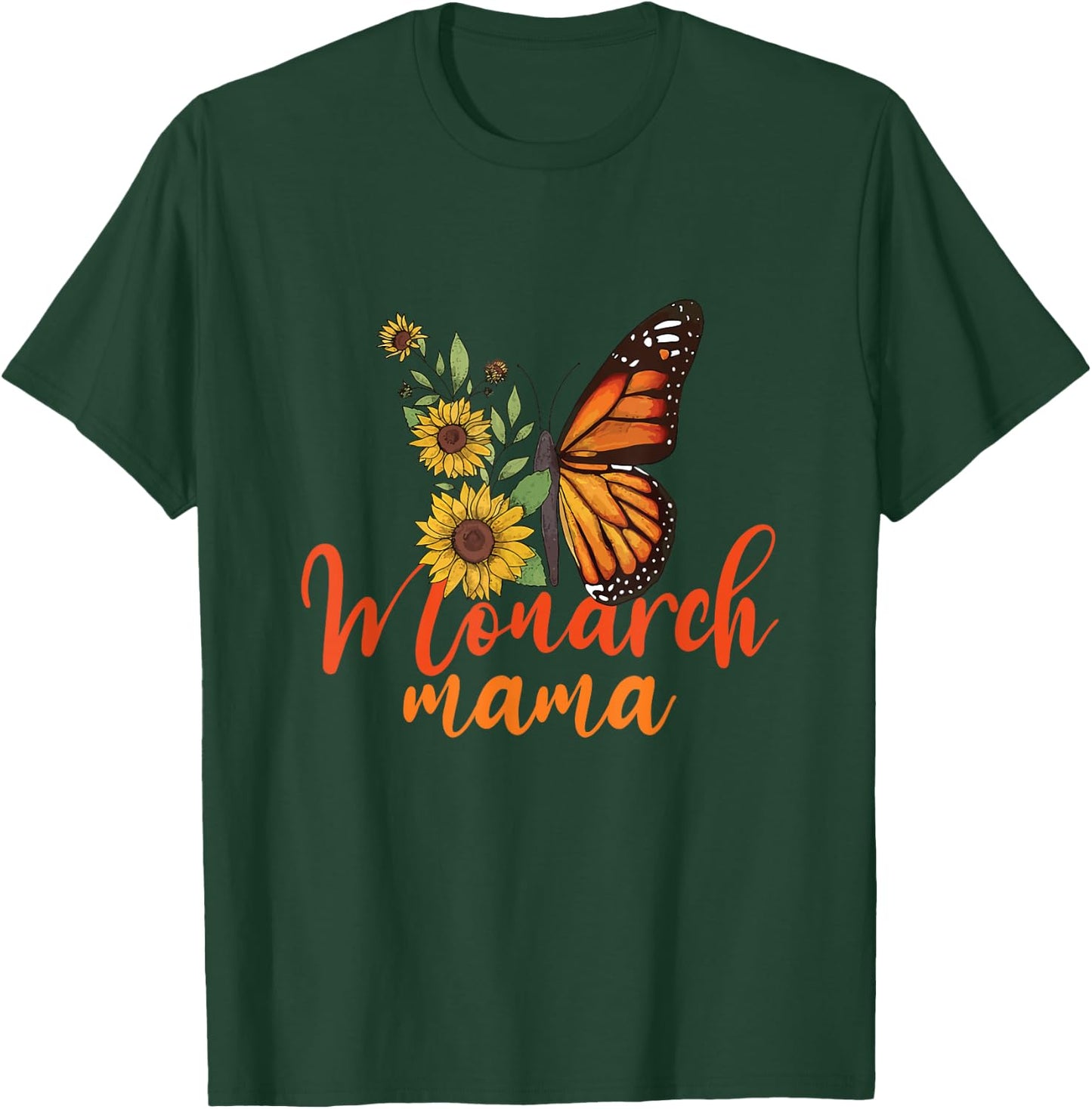 The Monarch Mama Mother Cute Entomology Butterfly Mother Day T-Shirt - T-Shirt | Forest
