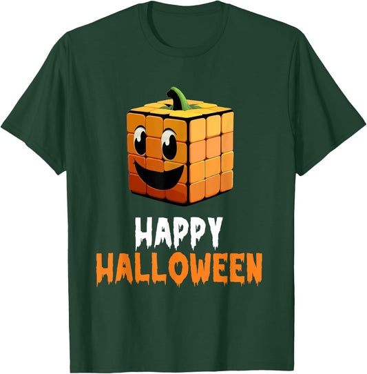 Happy Halloween Speed Cubing Puzzle Cuber Costume T-Shirt - T-Shirt | Forest