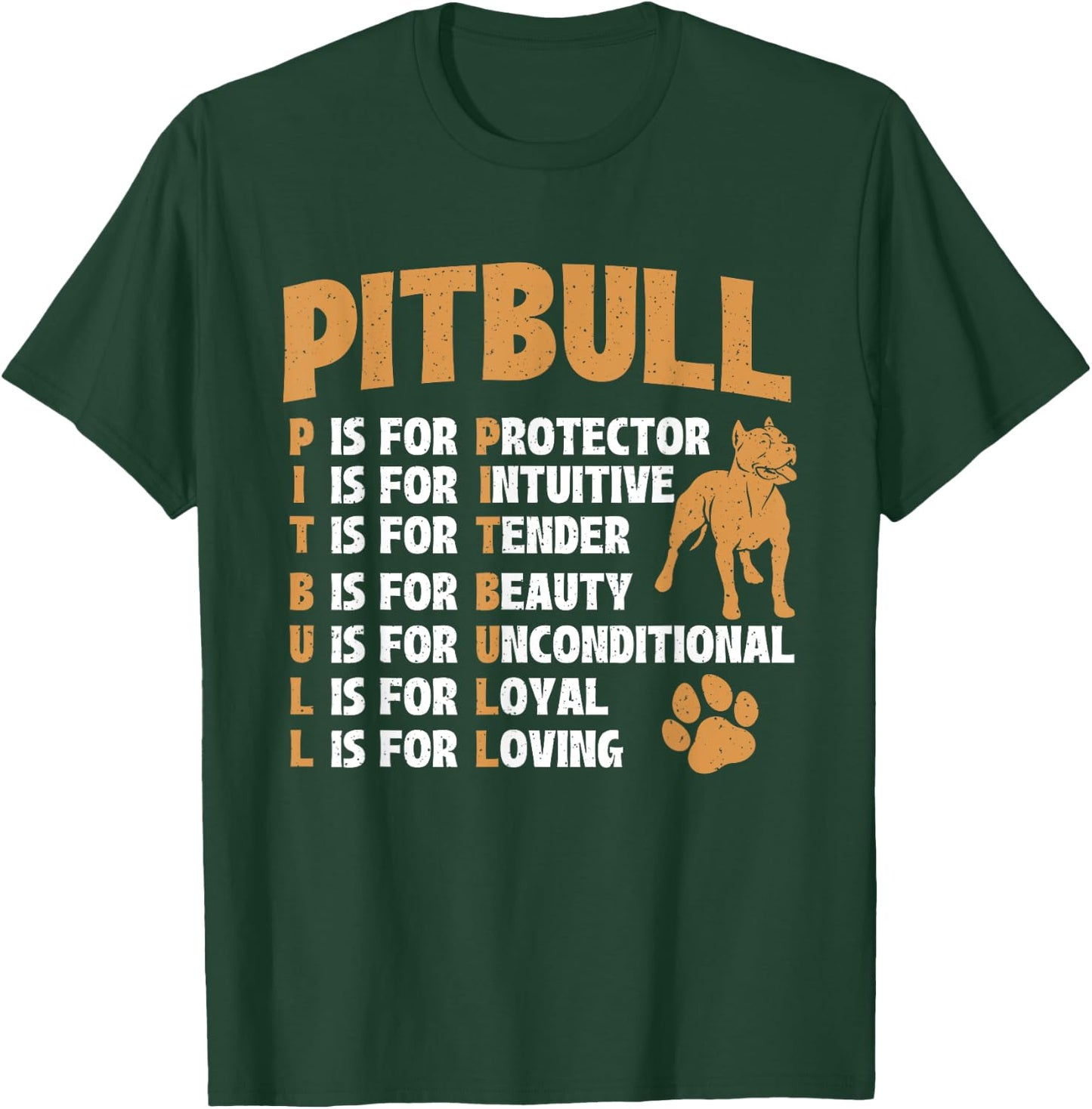 Pitbull - Pittie Lover Dog Lover Pet Owner Breeder Men Women Kids T-Shirt - T-Shirt | Forest