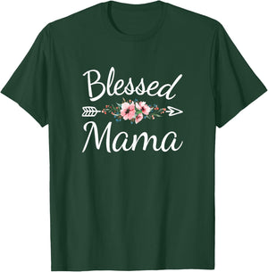 Blessed Mama Cute Mom Mommy Mothers Day T-Shirt - T-Shirt | Forest
