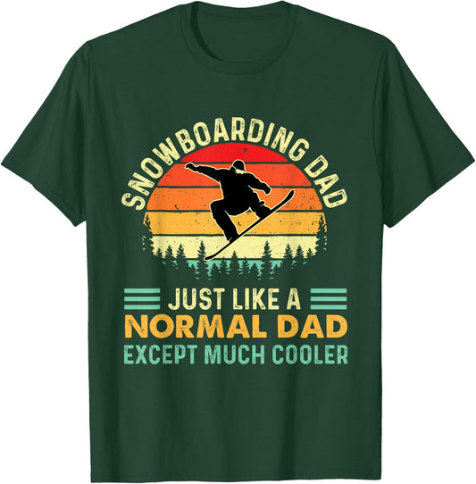 Snowboarding Dad - Snowboard Lover Snowboarder Boarder T-Shirt - T-Shirt | Forest