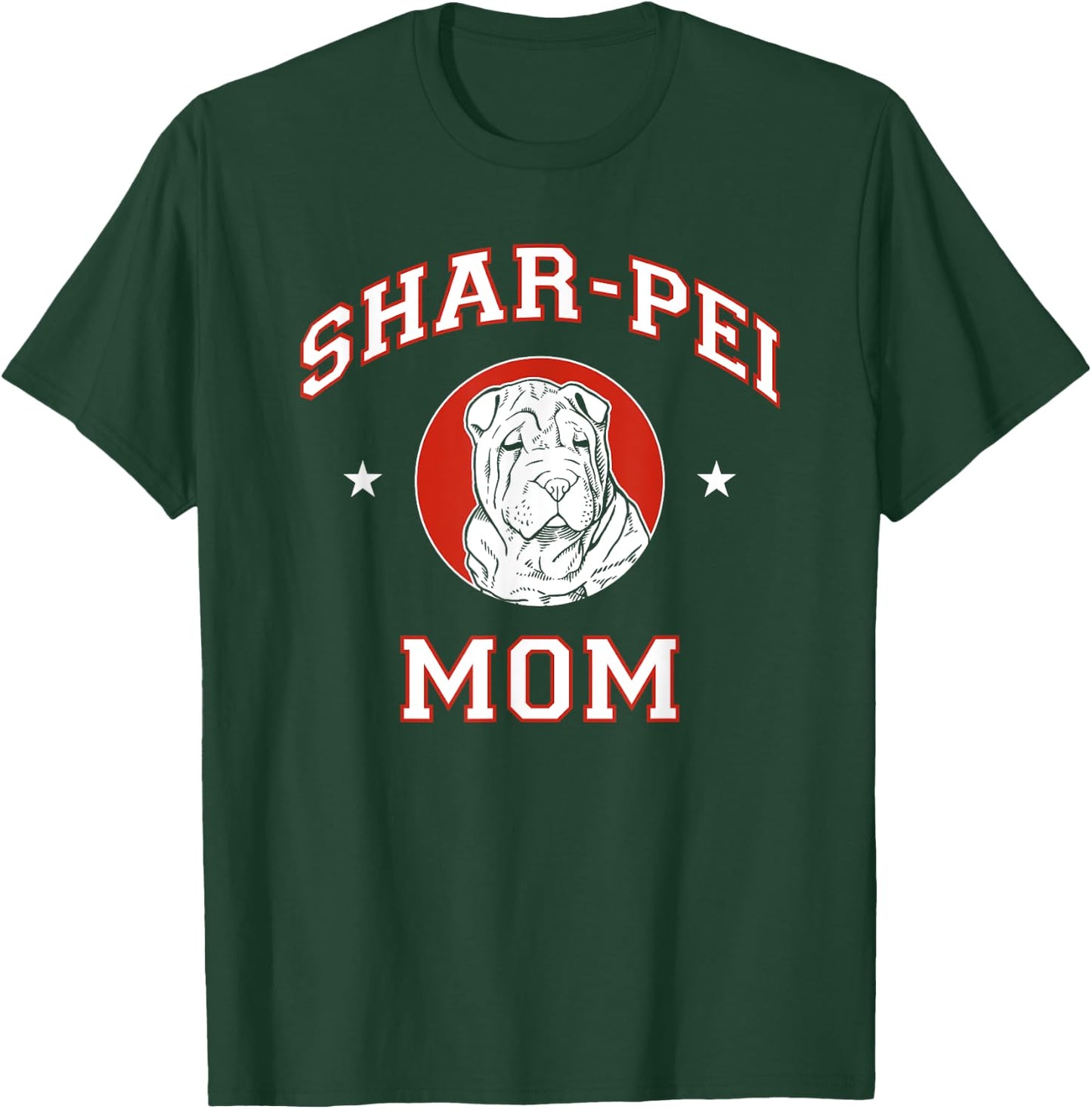 Shar-Pei Mom Dog Mother Women Girls Kids T-Shirt - T-Shirt | Forest