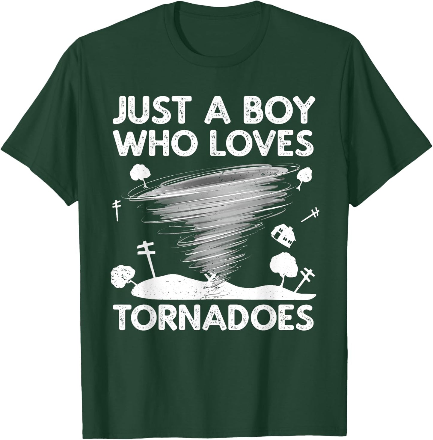 Funny Tornado Art Boys Weather Storm Tornado Chaser T-Shirt - T-Shirt | Forest