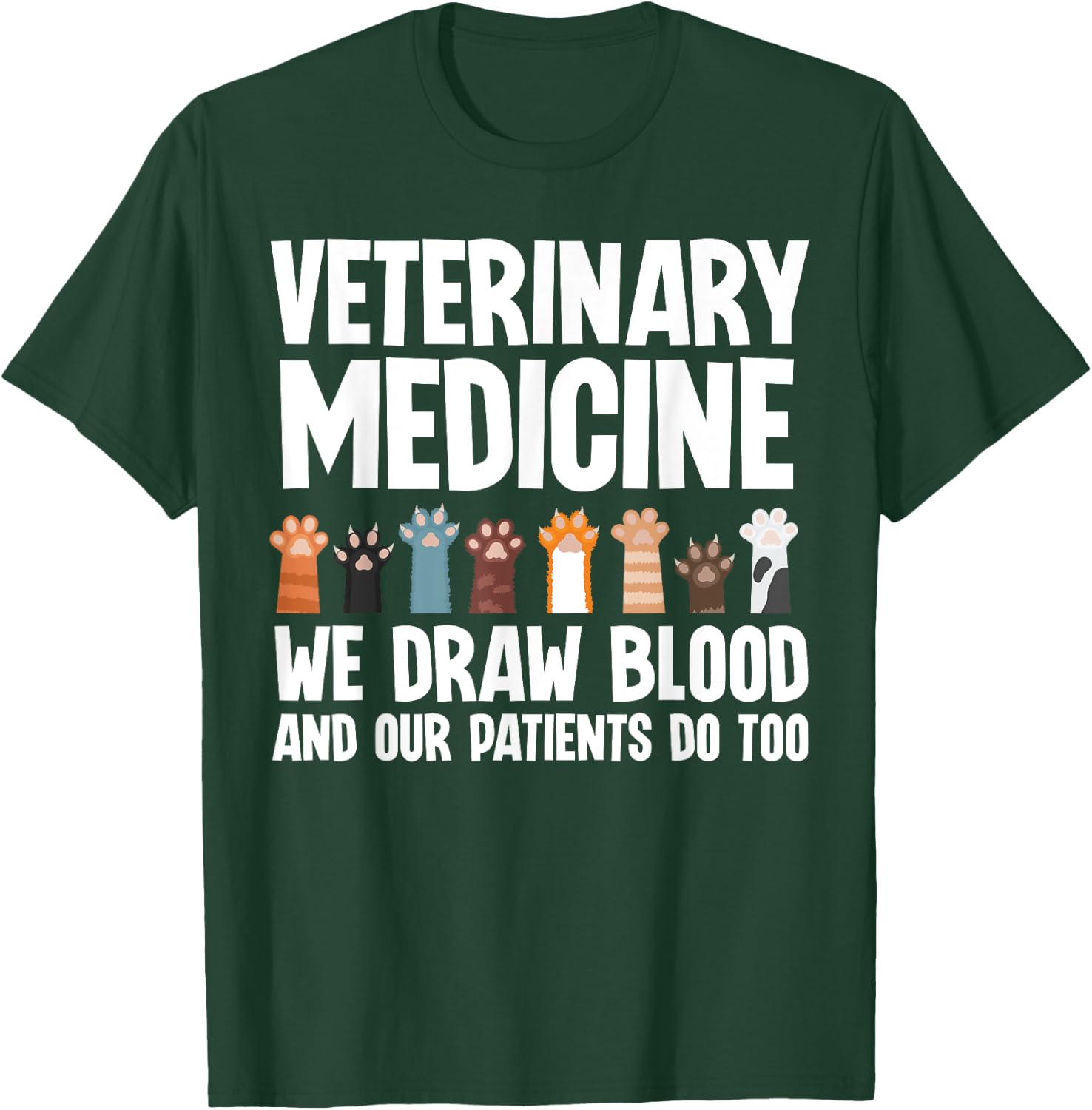 Veterinary Medicine Art Women Veterinarian Vet Med T-Shirt - T-Shirt | Forest