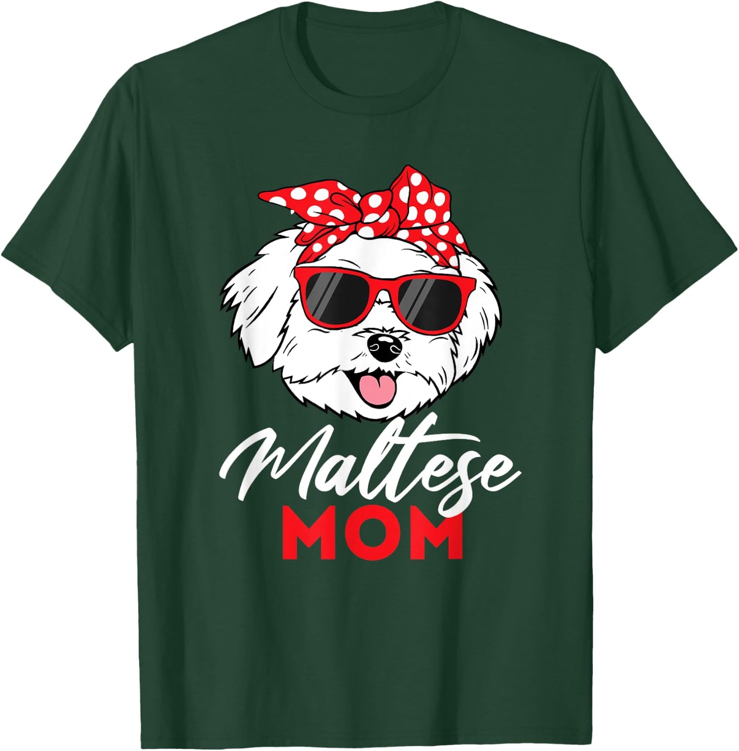 Maltese Mom - Mother's Day Dog Lover Animal Lover Puppies Women Kids T-Shirt - T-Shirt | Forest