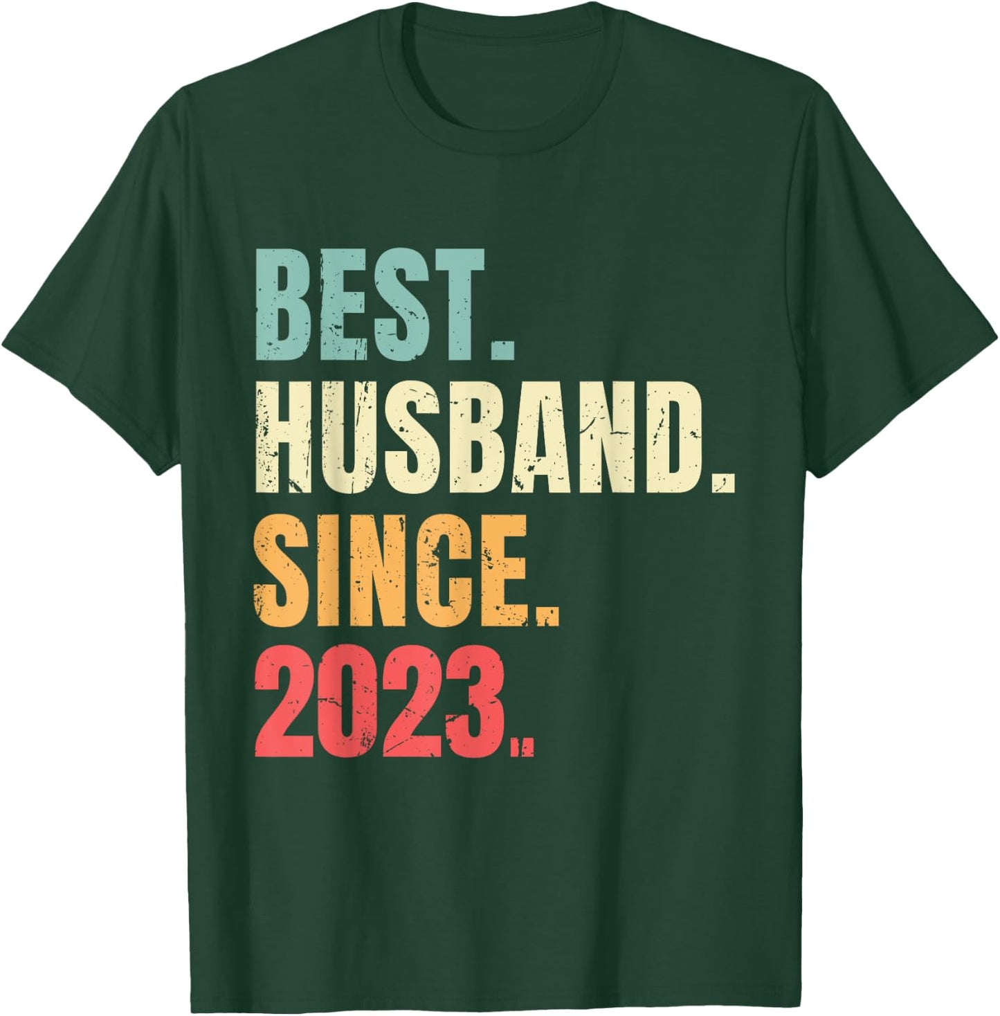 Best Husband Since 2023 Retro Funny Wedding Anniversary 2023 T-Shirt - T-Shirt | Forest