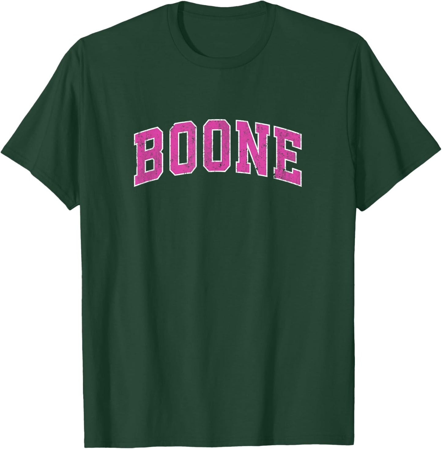 Boone North Carolina NC Vintage Sports Design Pink Design T-Shirt - T-Shirt | Forest