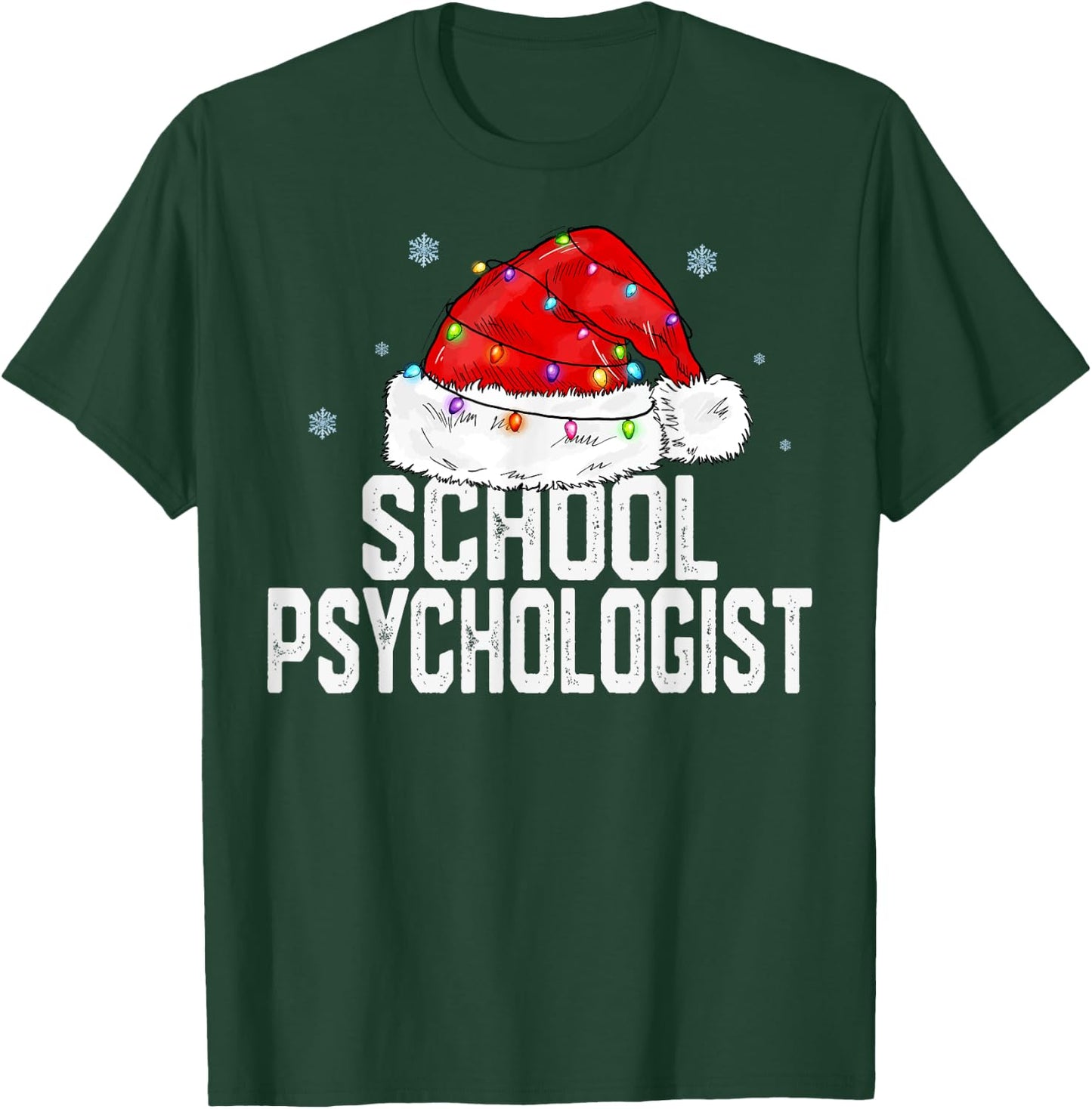 School Psychologist Santa Claus Christmas Family Matching T-Shirt - T-Shirt | Forest