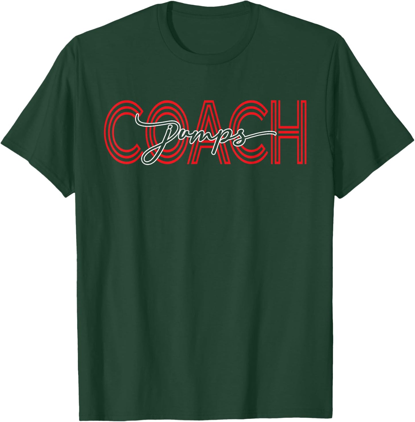 Jumps Coach | Athletics Track & Field | High Jumping T-Shirt - T-Shirt | Forest