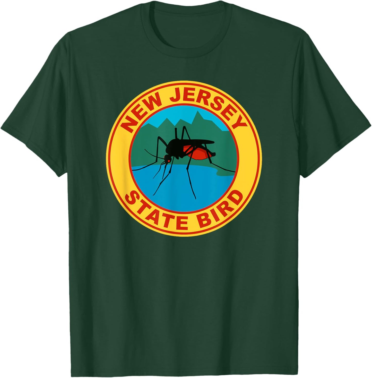 Funny New Jersey Mosquito State Bird T-Shirt - T-Shirt | Forest