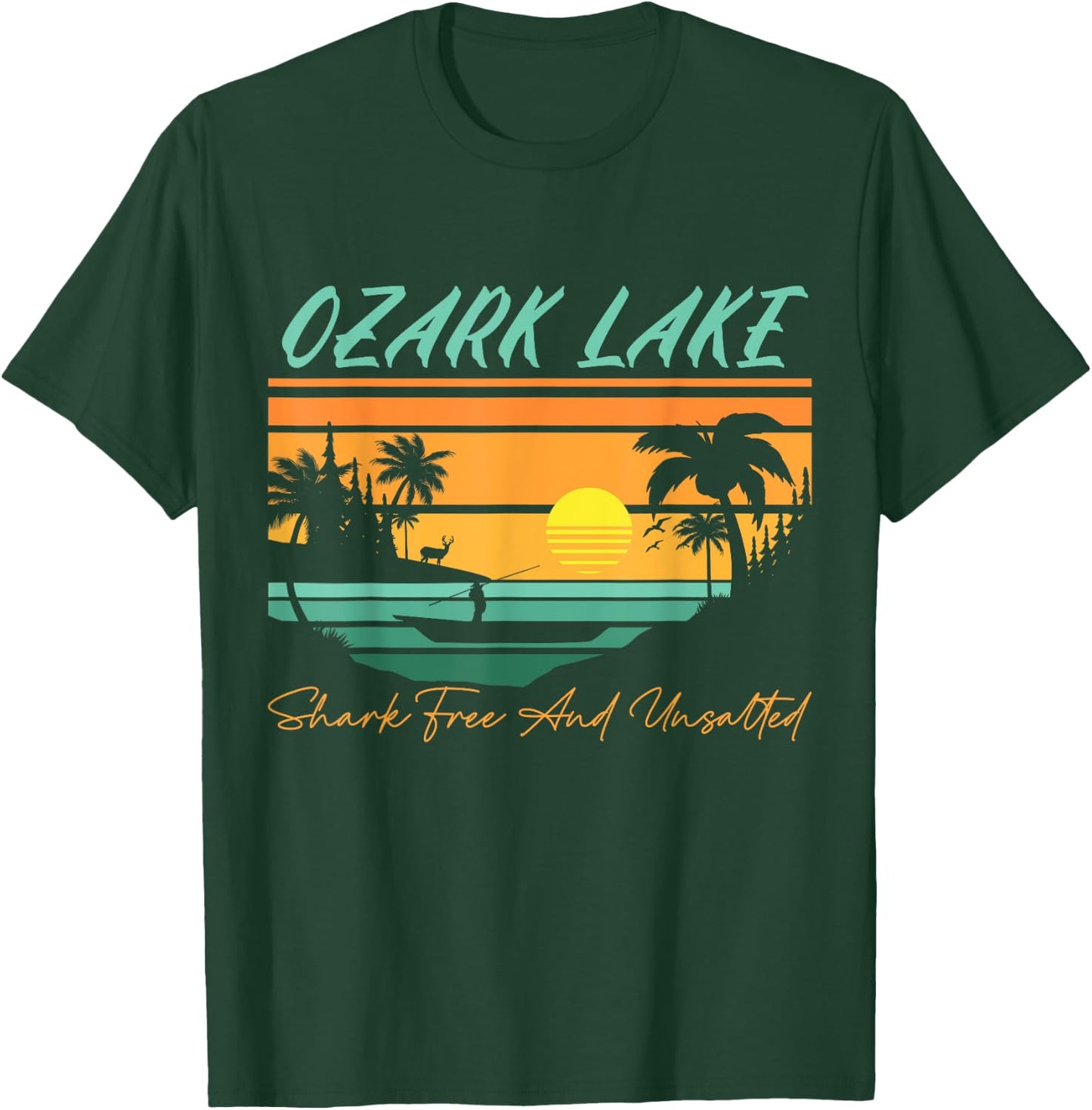 Ozark Lake Shark Free and Unsalted Funny Nature Lover Humor T-Shirt - T-Shirt | Forest
