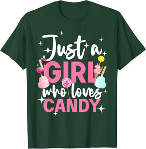 Cute Candy Design Girls Kids Sweets Candy Lover T-Shirt - T-Shirt | Forest