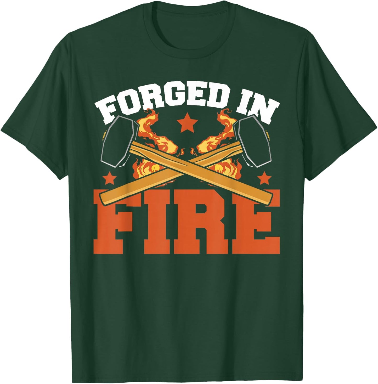 Forging Hammer Blacksmith Lover Cool Forged In Fire T-Shirt - T-Shirt | Forest