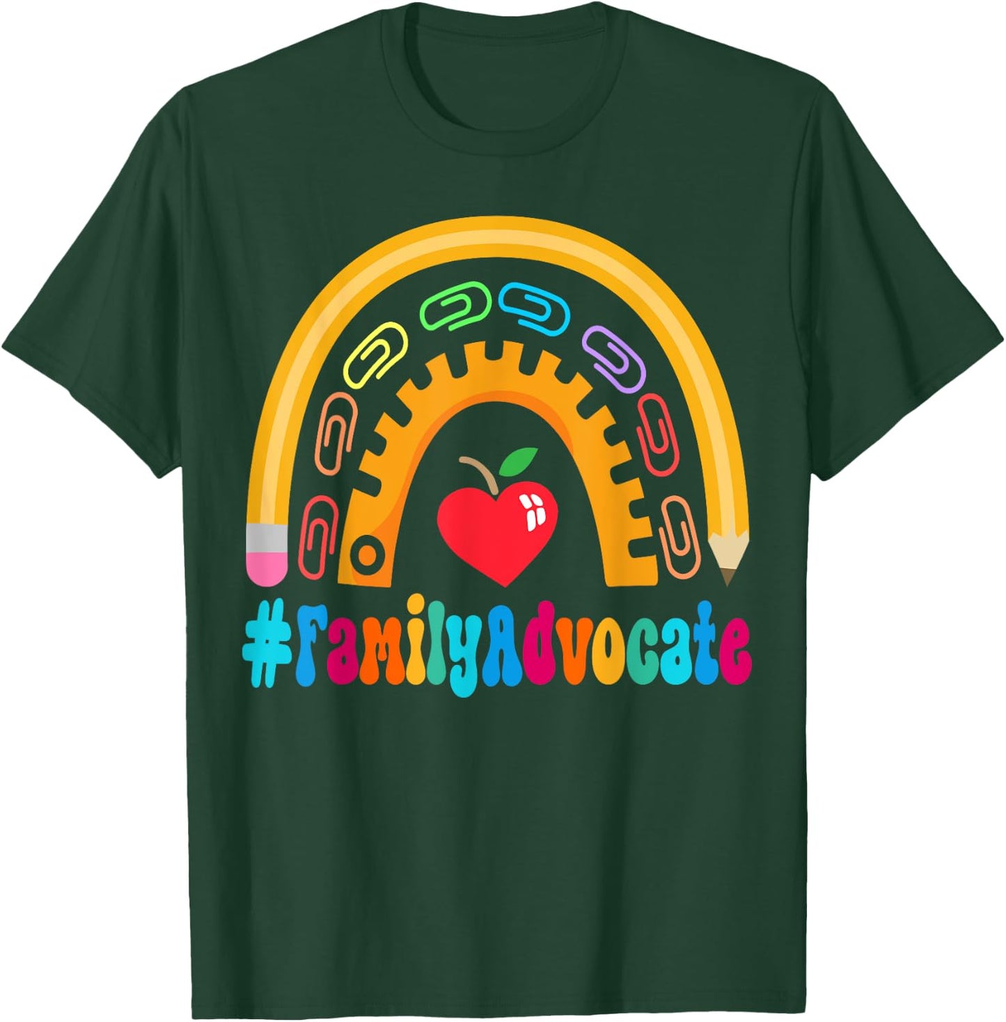 Family Advocate Appreciation Week Back to School T-Shirt - T-Shirt | Forest