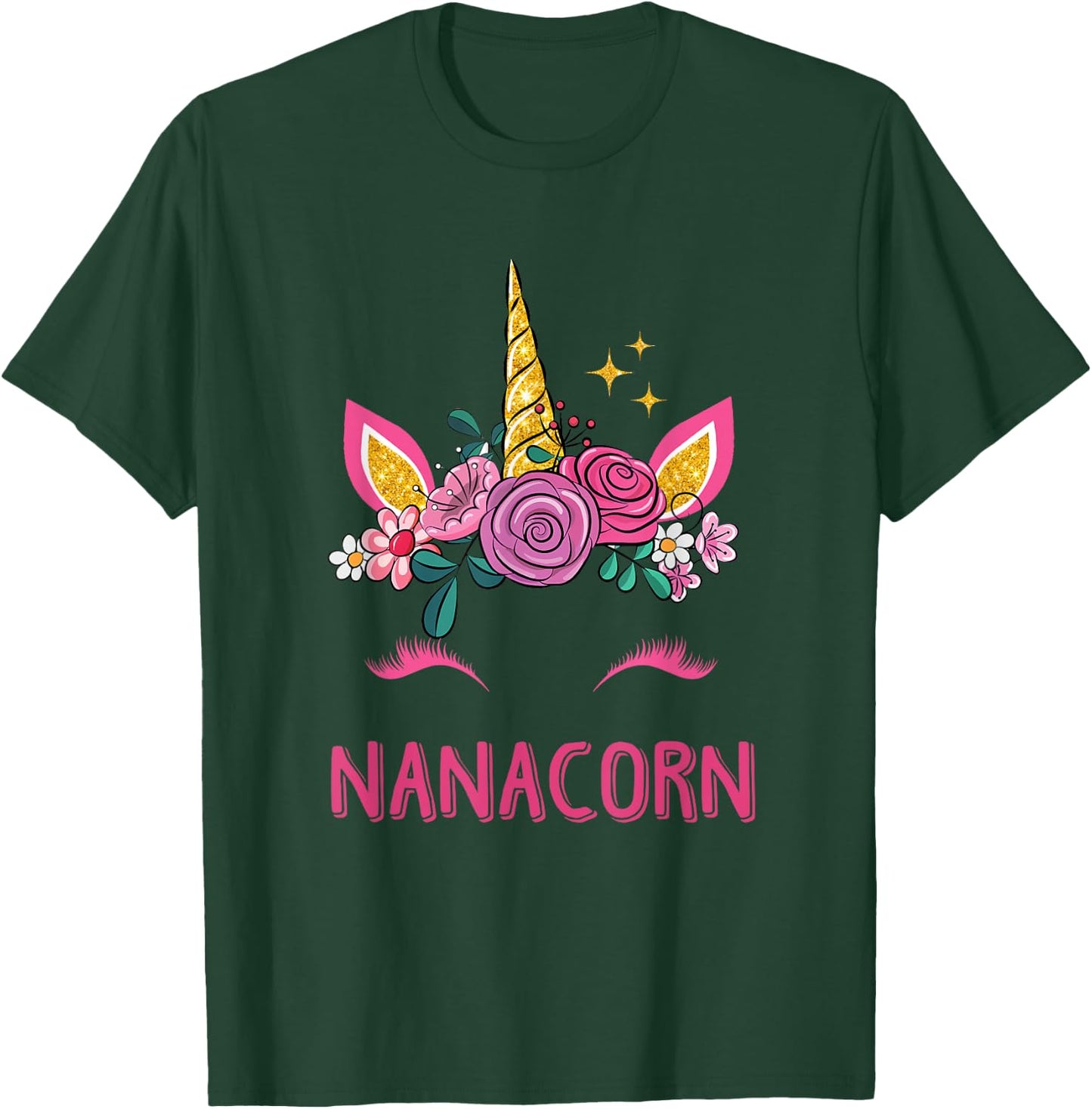 Nanacorn Nana Unicorn Girl Grandma Kids Mother's Day T-Shirt - T-Shirt | Forest