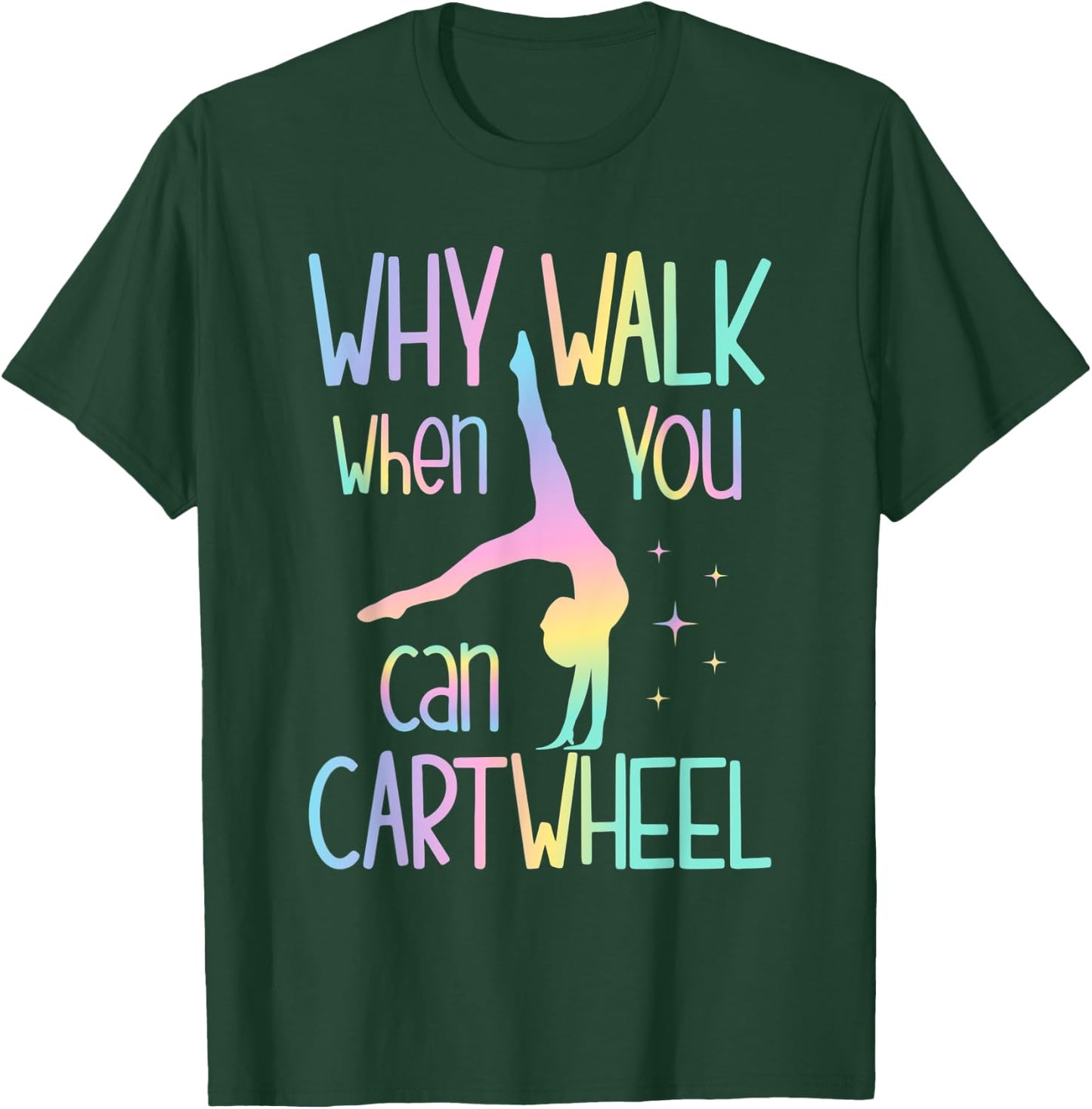 Funny Gymnastic Shirt Girls Women Aunt Gymnast Cartwheel T-Shirt - T-Shirt | Forest