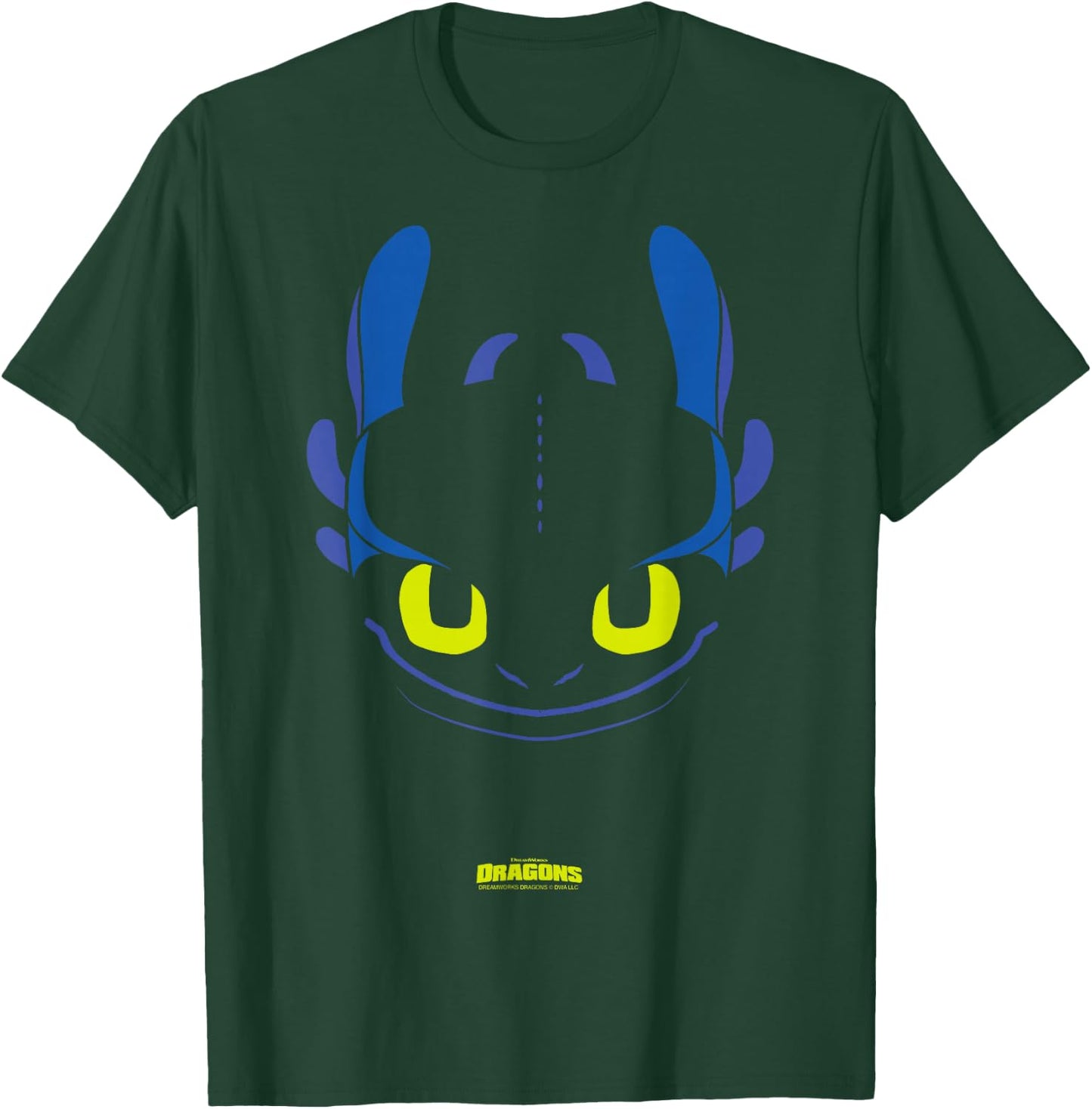 DreamWorks Dragons Toothless Night Fury Big Face Costume T-Shirt - T-Shirt | Forest