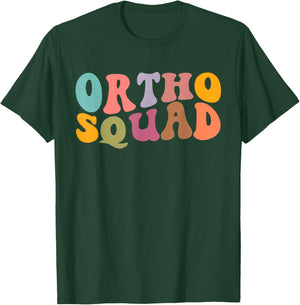 Retro Groovy Ortho Squad Orthopedics Nurse Doctor Assistant T-Shirt - T-Shirt | Forest