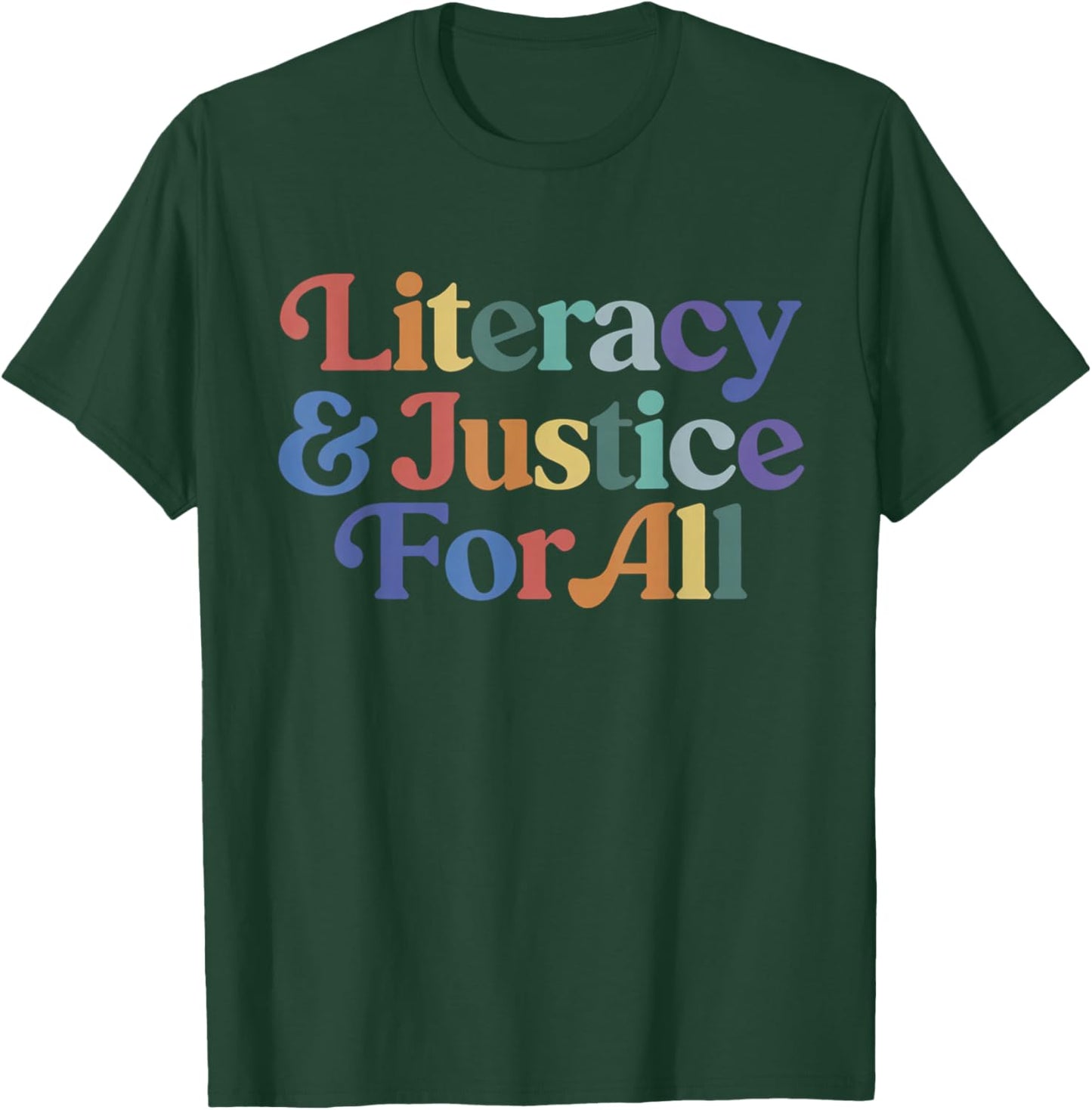 Literacy Justice for All Stop Book Banning Protect Librarian T-Shirt - T-Shirt | Forest