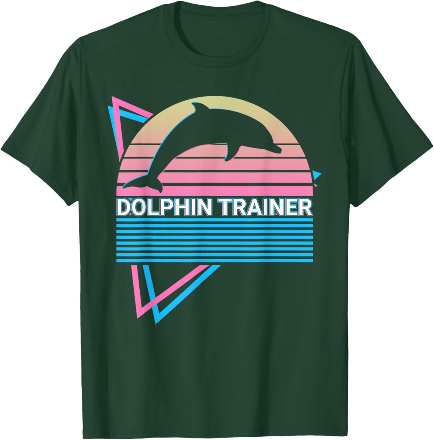Dolphin Trainer Dolphin Trainer Retro T-Shirt - T-Shirt | Forest