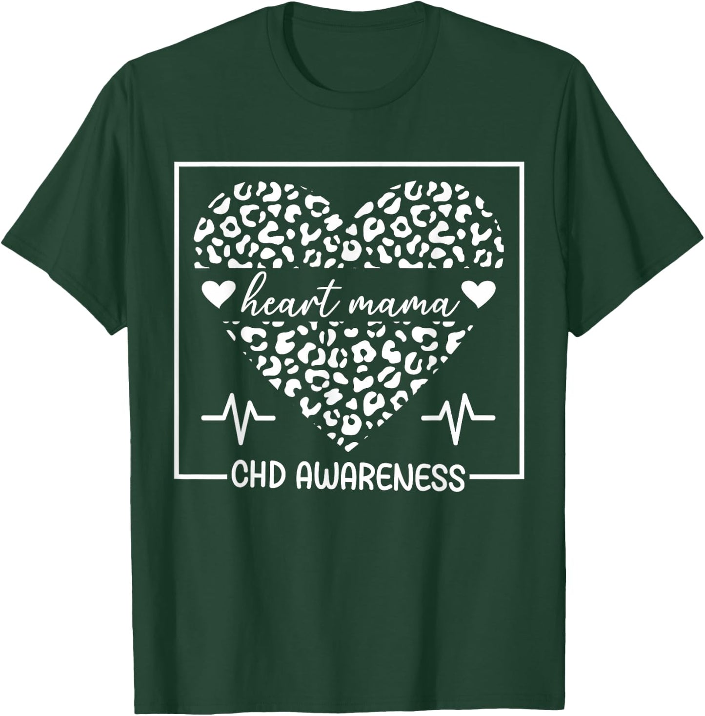 Heart Mama CHD Warrior Congenital Heart Disease Mother T-Shirt - T-Shirt | Forest