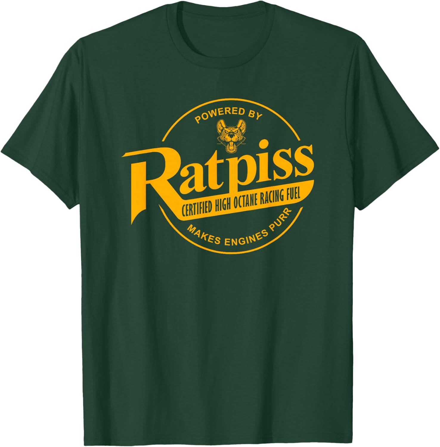 RatPiss High Octane Racing Fuel, Rat Rod T-Shirt - T-Shirt | Forest