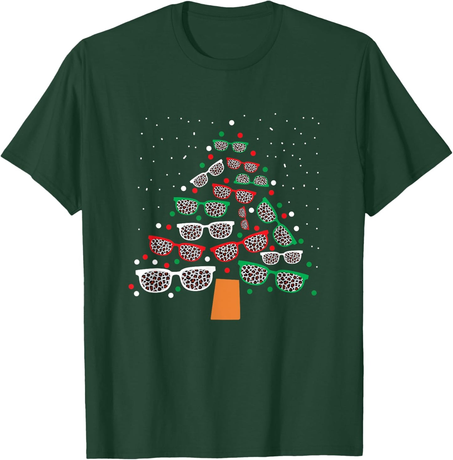 Eyeglasses Tree Eye Doctor Optician Christmas Optometrist T-Shirt - T-Shirt | Forest